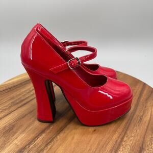 Pleaser Dolly 50 Womens 6 Heels Red Stripper Platform Pole Dancer Class Exotic